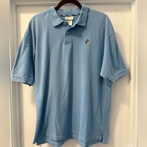 Disney Men's Light Blue Polo with Mickey Embroidery Size Large